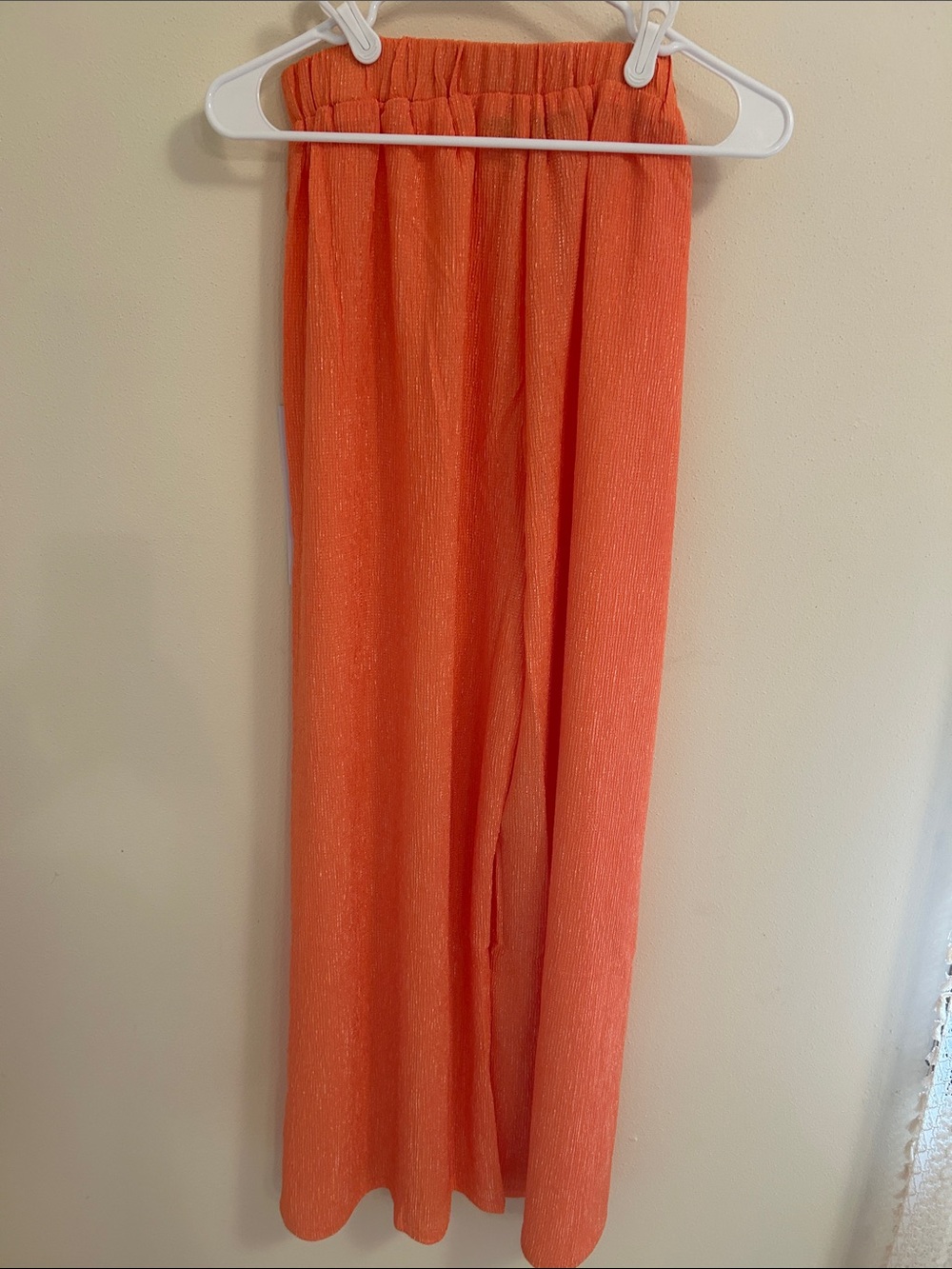Lumière Bright Orange Wide-Leg Pants - Picture 9 of 10